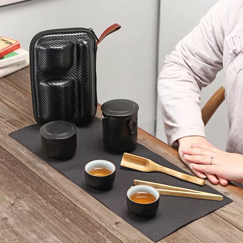 便携式旅行茶具套装随身旅游包户外泡茶壶过滤茶杯快客杯一壶二杯|msdalam kategori pinggan mangkuk, set teh, Kung Fu teh - dari Buy2taobao.com untuk memberikan perkhidmatan ejen Taobao profesional membeli
