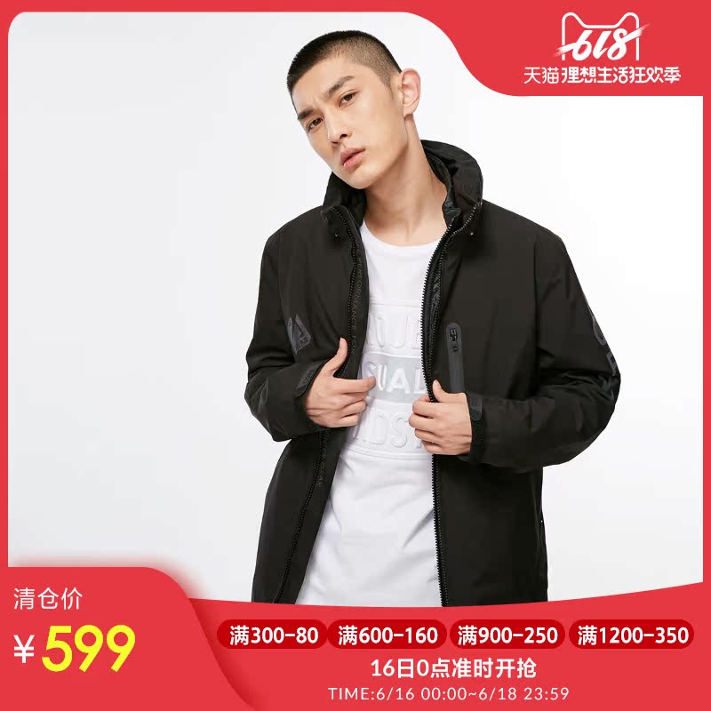 JackJones杰克琼斯春季男青年潮流舒适两穿连帽外套夹克棉衣棉服|ruв категории Мужская одежда, хлопок - от Buy2taobao.com для оказания профессиональной услуги покупки агента Taobao