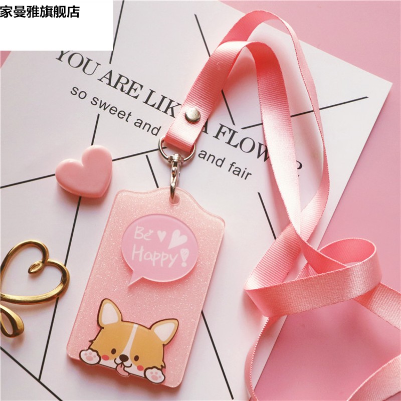 lovely originality Pink Shell Lanyard Campus student Certificates Meal card metro Bus card sleeve Halter with ropein the Storage consolidation , Home Storage appliances , Pouch , Card sets category - from Buy2taobao.com to provide professional Taobao agent buy service
