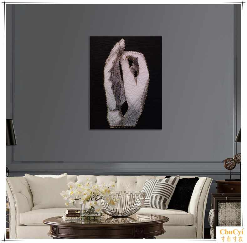 Hold your hand Winding finished product nail board Decorative painting love manual DIY yarn giftin the Home accessories , Decorative painting , DIY/Digital painting category - from Buy2taobao.com to provide professional Taobao agent buy service