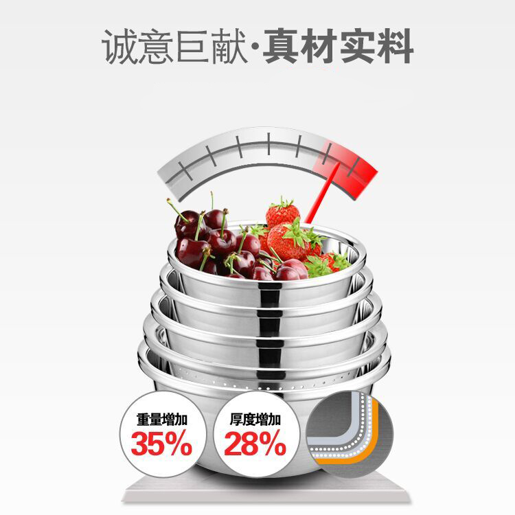304 Stainless steel pots suit circular Bowl thickening Trays household Soup pots Fanpen kitchen And vanitiesin the Tableware , Tableware , Basin category - from Buy2taobao.com to provide professional Taobao agent buy service