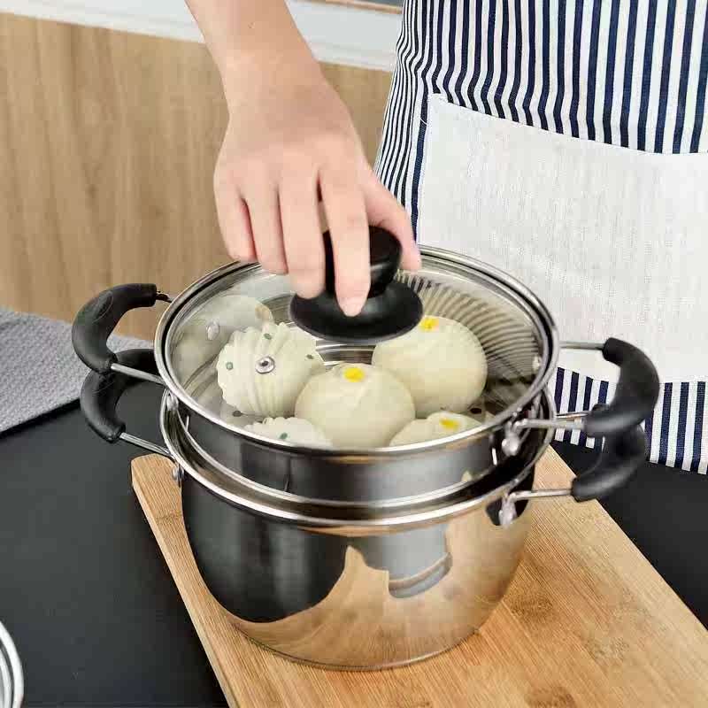 不绣钢小锅奶锅加固双层多功能泡面蒸包锅具木手柄煮面锅家庭汤锅在类目 厨房/烹饪用具, 烹饪用具, 锅具/煲/烧水壶, 奶锅中 - 来自Buy2taobao.com提供专业的淘宝代购服务