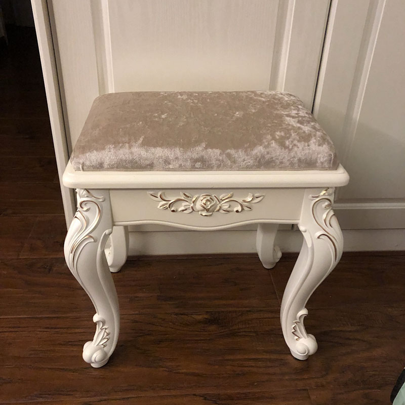 European style bedroom Makeup stool princess Modern simplicity dresser stool Dressing stool Nail enhancement Fabric art Real wooden bench small-scalein the Residential furniture , Class Seats , Stools , Dressing stool category - from Buy2taobao.com to provide professional Taobao agent buy service