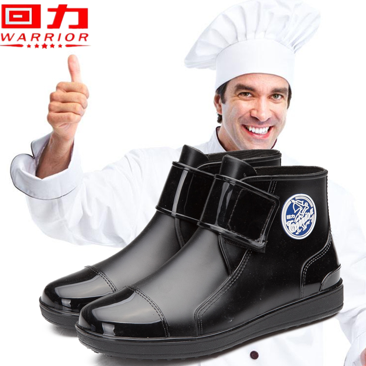 Warrior Rain shoes man Rubber shoes kitchen fashion Short tube Boots In cylinder Overshoes Low New products non-slip Water shoes 3588in the Men's Shoes, Rain Boots category - from Buy2taobao.com to provide professional Taobao agent buy service