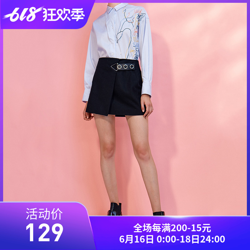 Lily2017冬新款女装商务通勤黑色系扣短裙显瘦半身裙在类目 女装/女士精品, 半身裙中 - 来自Buy2taobao.com提供专业的淘宝代购服务