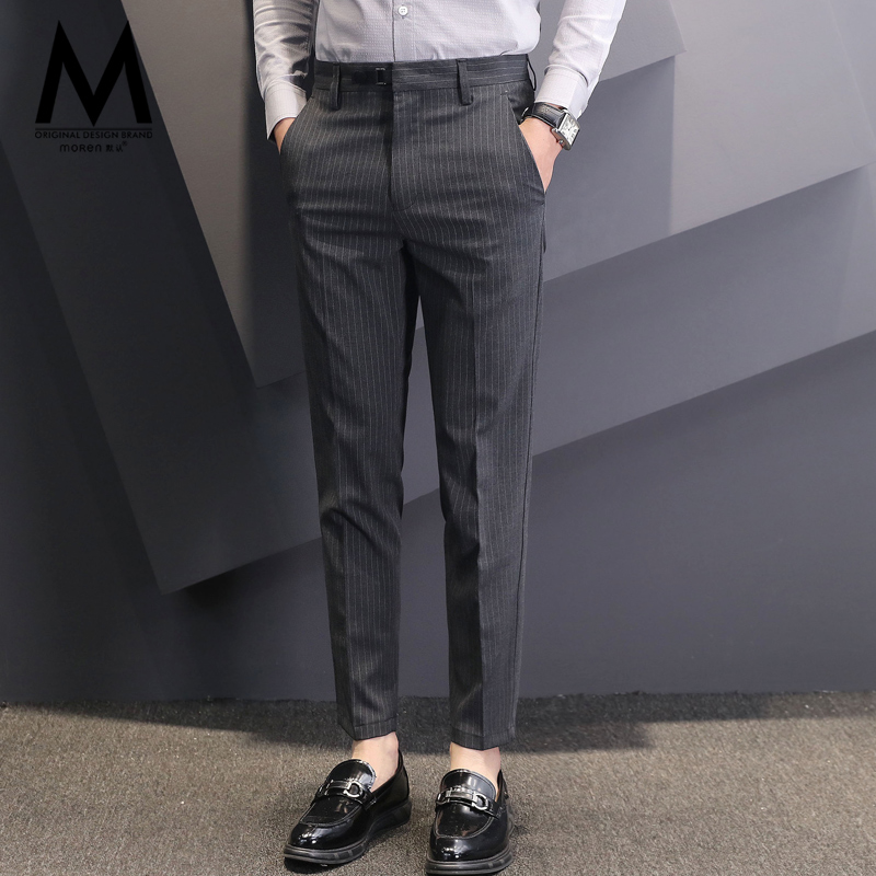 Spring and summer man trousers Self cultivation Western-style trousers Ninth pants Korean Edition business affairs stripe Trend Feet Casual pantsin the Men's clothing, Casual pants category - from Buy2taobao.com to provide professional Taobao agent buy service