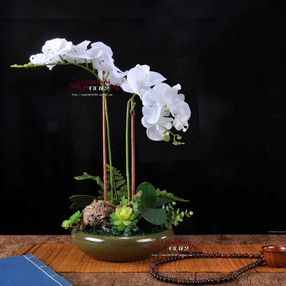 中式花艺蝴蝶兰盆栽仿真花艺套装台盆花艺仿真盆景饰品整体花艺在类目 家居饰品, 花瓶/花器/仿真花/仿真饰品, 仿真花/假花中 - 来自Buy2taobao.com提供专业的淘宝代购服务
