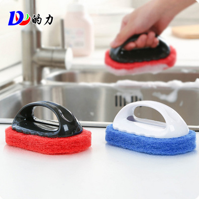 浴缸刷去污刷带手柄锅刷油烟机刷子灶台刷子 厨房清洁工具两个装