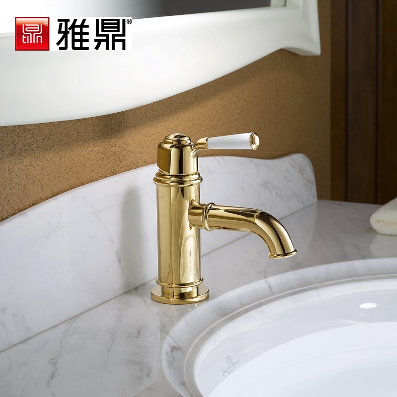 YATIN bathroom Mississippi series golden All copper Hot and cold Water conservation Audience Basin surface Faucet 8051001VFin the Decoration main material , Toiletries , Bathroom faucet , Basin mixer category - from Buy2taobao.com to provide professional Taobao agent buy service