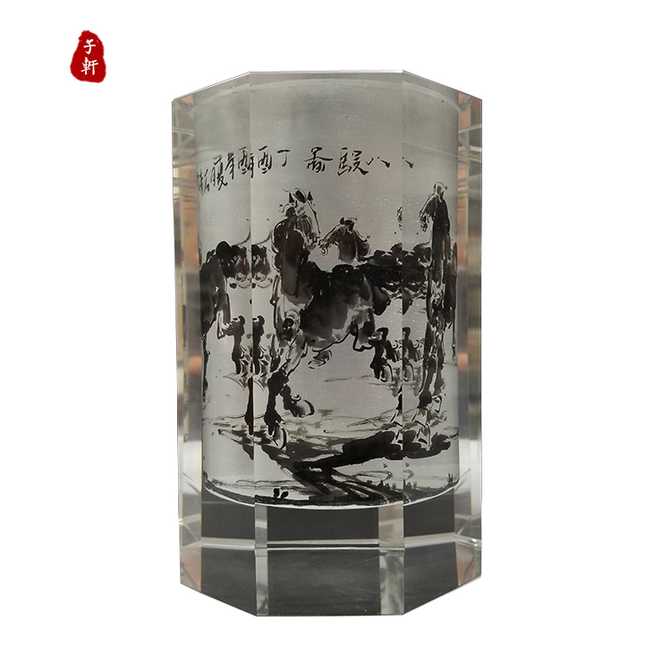 Boutique to work in an office practical Painted pen container originality gift Gain an immediate victory crystal Decorationin the Arts and crafts , Folk arts and crafts Features , Inside painting snuff bottles  category - from Buy2taobao.com to provide professional Taobao agent buy service