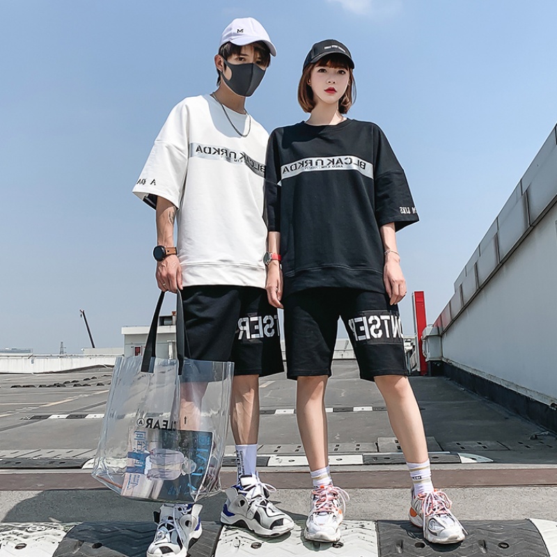 Same item suit summer new pattern Guochao ins Hip hop Easy Short sleeved T-shirt shorts Two piece setin the Men's clothing, Set , Leisure sports suit category - from Buy2taobao.com to provide professional Taobao agent buy service
