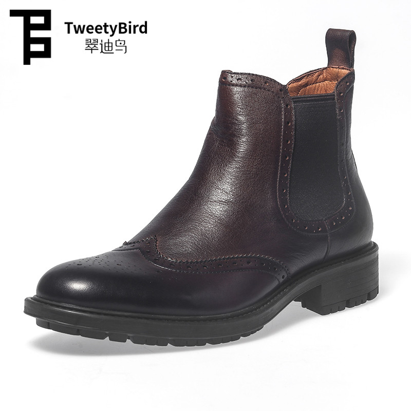 Tweety Bird England man winter new pattern 2017 Round Sleeve Bullock Boots wear-resisting Short tube fashion Men's Shoesin the Men's Shoes, Boots category - from Buy2taobao.com to provide professional Taobao agent buy service