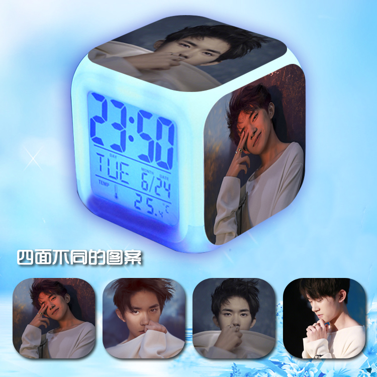 tfboys明星同款王俊凱王源易烊千玺周邊七彩燈小鬧鍾學生床頭鍾定在類目 家居飾品, 家居鍾飾/鬧鐘, 檯鐘/鬧鐘中 - 來自Buy2taobao.com提供專業的淘寶代購服務