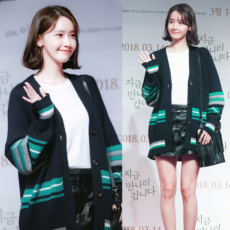 Hong Kong the republic of korea Korean Edition sweater Lin Yun children Star Same item clothes stripe Cardigan jacket Sweater coatin the Women's clothing/Boutique , Sweaters category - from Buy2taobao.com to provide professional Taobao agent buy service