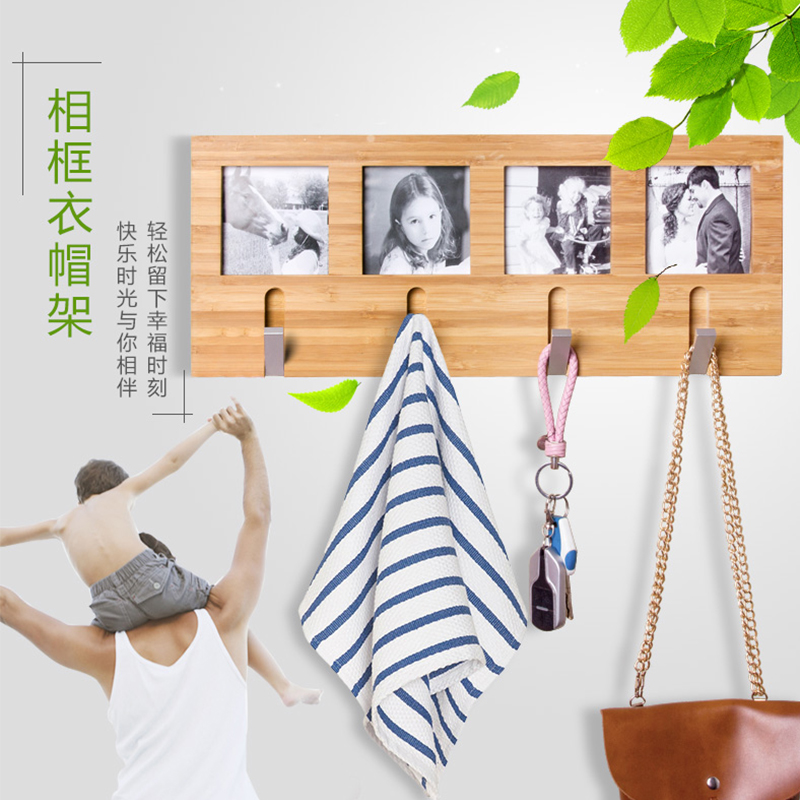 竹創意裝飾牆壁挂衣架挂鈎門後挂衣鈎衣服衣帽架牆上相片照片排鈎在類目 住宅傢俱, 架類, 衣帽架中 - 來自Buy2taobao.com提供專業的淘寶代購服務