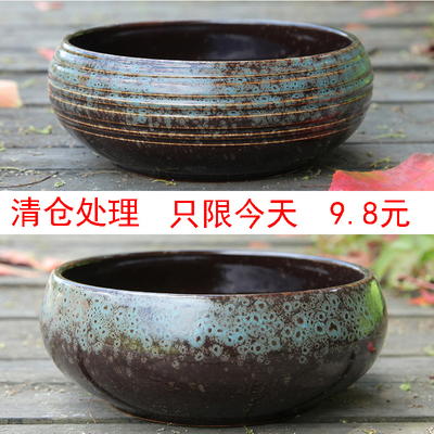 多肉植物花盆 大口径拼盘花盆 个性创意花盆窑变多肉老桩花盆包邮