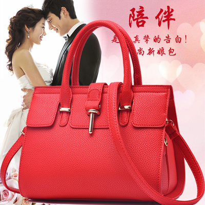 新娘包包女2018新款大红色包包结婚包韩版斜挎包女包手提包婚宴包