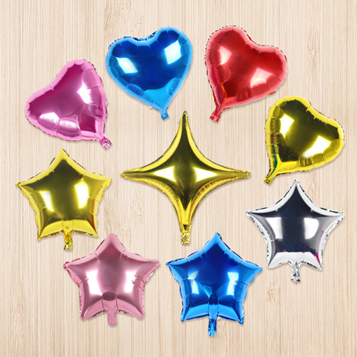 18寸心形生日气球 铝膜铝箔气球 婚礼结婚庆典活动装饰布置氦气球