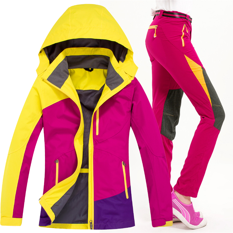 Spring and summer Autumn Monolayer Jackets pants suit family composed of female members Thin section Windbreak Waterproof jacket ventilation Mountaineering suitin the Outdoor/Mountaineer/Camping/Travel Goods , Outdoor clothing , Emergency underwear , Emergency underwear suit category - from Buy2taobao.com to provide professional Taobao agent buy service