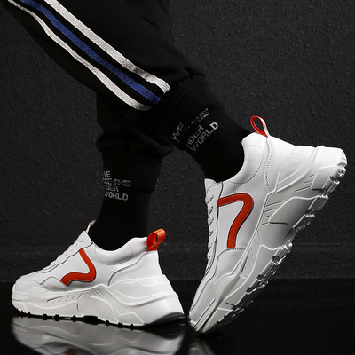 网红男鞋春季百搭小白鞋子韩版潮流增高运动休闲ins超火的老爹鞋