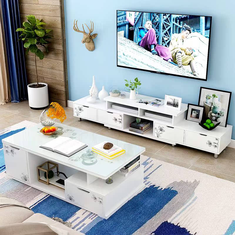 simple and easy TV cabinet tea table Modern minimalist Small apartment Economic type Furniture suit Telescoping a living room Background wallin the Residential furniture , Cabinet , TV cabinet category - from Buy2taobao.com to provide professional Taobao agent buy service