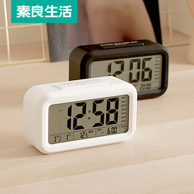 电子闹钟创意 学生 可爱简约儿童静音床头夜光音乐多功能时尚时钟