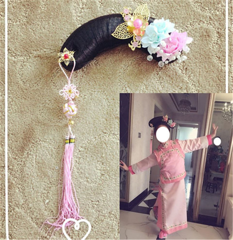children ancient costume Movies Wig Ancient Wig Qing court Princess Headdress Step by step Surprised Princessin the Hair Care/Wig , Wig , Other wigs category - from Buy2taobao.com to provide professional Taobao agent buy service