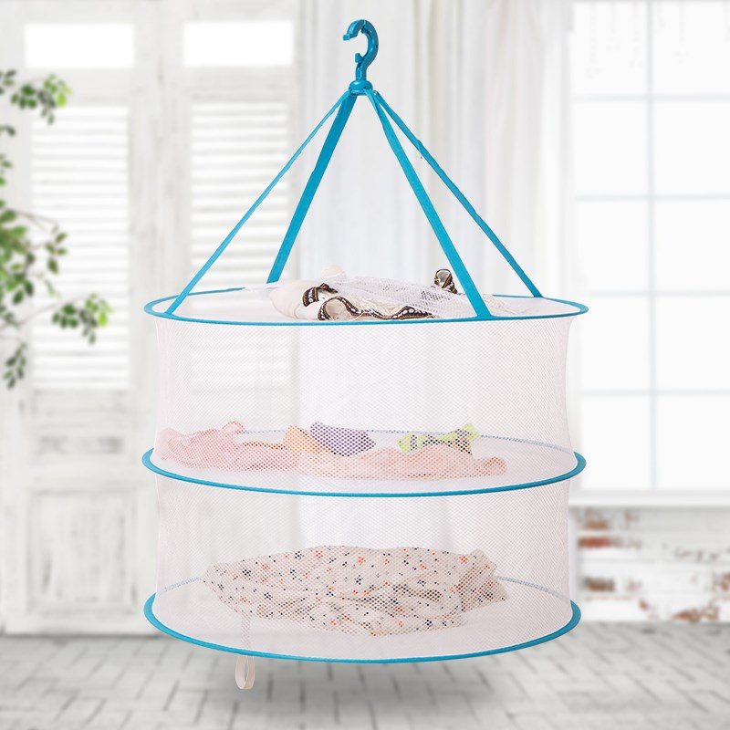 Airing clothes Basket Foldable double-deck clothes Clothesline Network Windbreak Mesh ventilation Clothes hanger circularin the Storage consolidation , Wash clothing/Sun/Care Products , Laundry basket category - from Buy2taobao.com to provide professional Taobao agent buy service