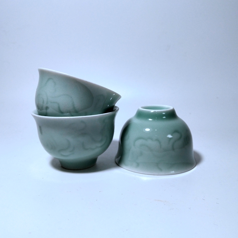 省非遗宜兴碧玉青瓷东方蓝宝石精美碧玉器75cc祥云反口防烫品茗杯在类目 餐饮具, 茶具, 茶杯中 - 来自Buy2taobao.com提供专业的淘宝代购服务