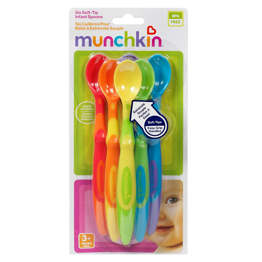 美国Munchkin麦肯奇婴儿彩色长柄软勺软头小勺子不含BPA儿童餐具|ruв категории подгузник/шампунь/вскармливать/тележка кроватью, кубок/посуда/измельчение/Приложение, детская посуда - от Buy2taobao.com для оказания профессиональной услуги покупки агента Taobao