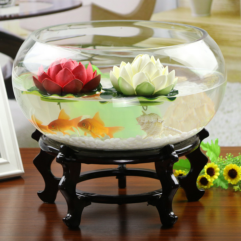 创意桌面鱼缸生态圆形玻璃金鱼缸乌龟缸迷你小型造景家用水族箱|msdalam kategori haiwan peliharaan/makanan haiwan dan bekalan, Aquarium World, penyu/penyu - dari Buy2taobao.com untuk memberikan perkhidmatan ejen Taobao profesional membeli