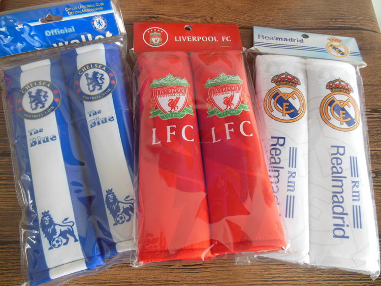football AC Chelsea, Barcelona, Juventus, Arsenal and Real Madrid automobile Belt sets Shoulder protectorin the Sports/Yoga/Fitness/Fans supplies , Football , Fans supplies category - from Buy2taobao.com to provide professional Taobao agent buy service