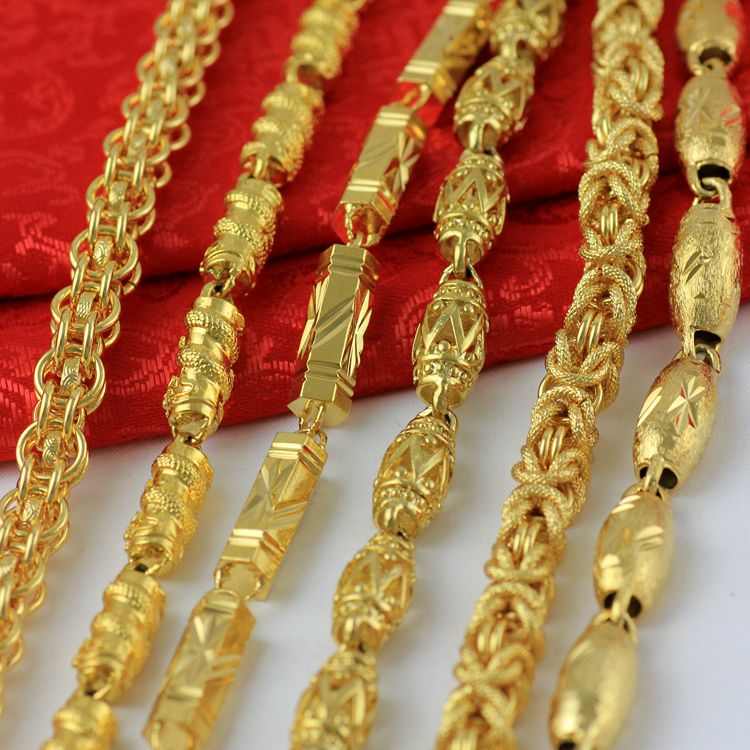 Faucet Gold Necklace brass Gold-plated 60 centimeter Domineering personality Yi Gu chain Boyfriend Vietnam Shakinin the Accessories/Fashion Jewelry, Necklace category - from Buy2taobao.com to provide professional Taobao agent buy service
