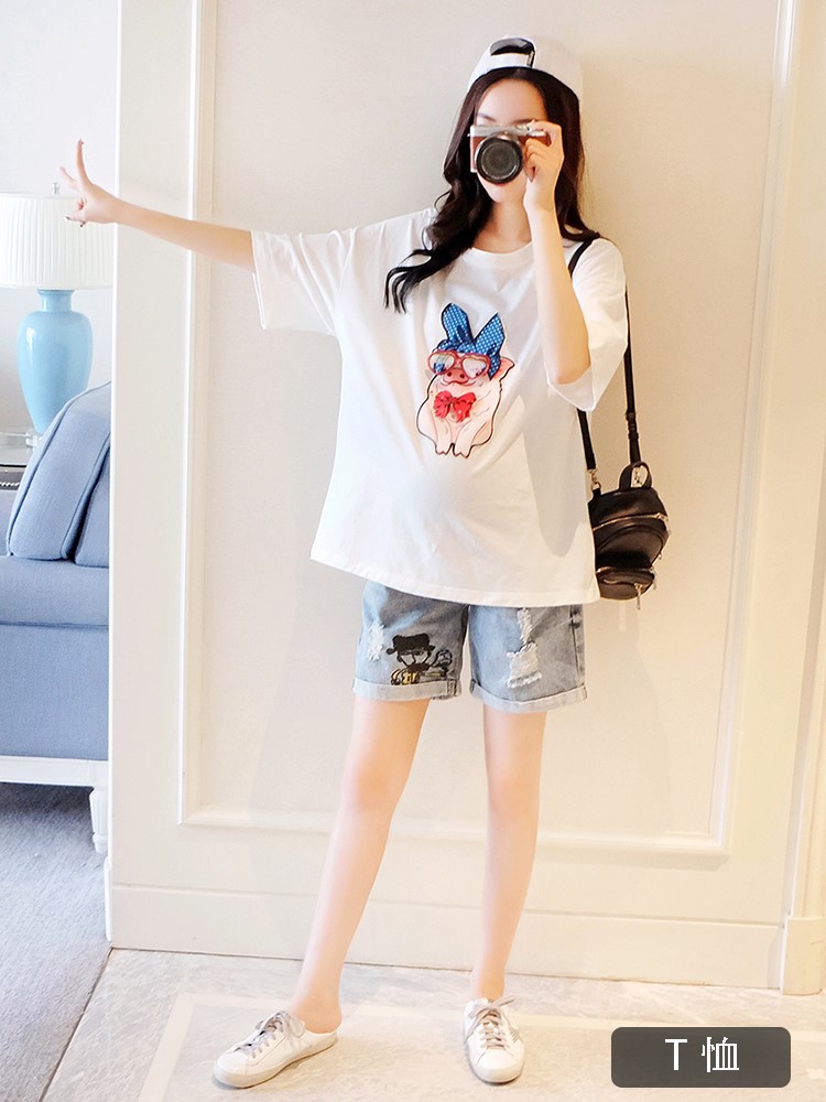 Pregnant women T-shirt summer 2019 new pattern Easy Short sleeved white T-shirt fashion go out jacket maternity dress Summer wearin the Maternity/Maternal supplies/Nutrition , Maternity , T-shirt category - from Buy2taobao.com to provide professional Taobao agent buy service