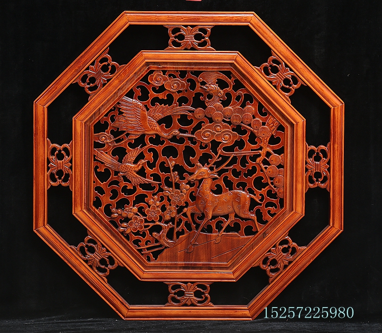 Dongyang wood carving Pendant Chinese style Background wall Decoration Home accessories Xiang Zhangmu Sector Guaping To fake something antique Pendantsin the Home accessories , Carving , Woodcarving category - from Buy2taobao.com to provide professional Taobao agent buy service