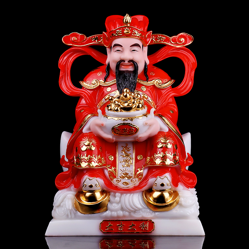 开光文财神爷供奉招财摆件汉白玉财神爷神像家用客厅店铺开业礼品|ruв категории Домашний быт, украшения - от Buy2taobao.com для оказания профессиональной услуги покупки агента Taobao