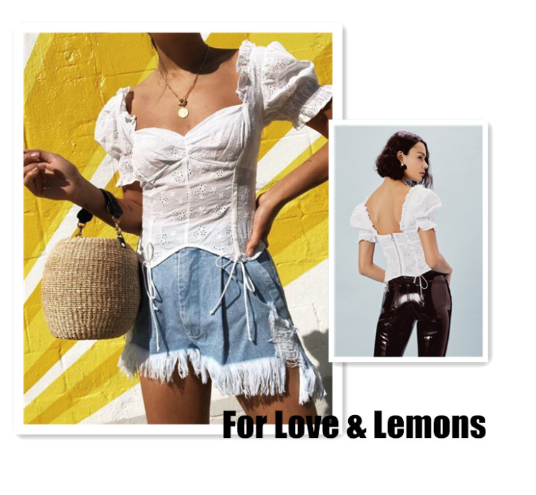 小喜家 國內現貨 For Love and Lemons美式風格全棉精致刺繡上衣在類目 女裝/女士精品, 蕾絲衫/雪紡衫中 - 來自Buy2taobao.com提供專業的淘寶代購服務