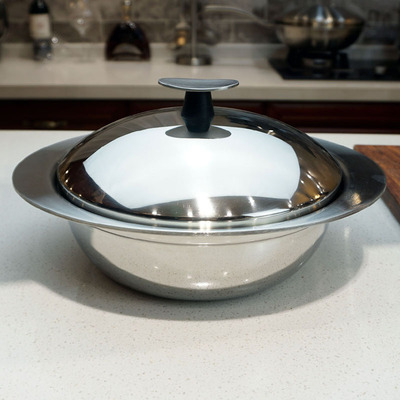 你们心心念的元宝锅20CM 24CM多功能不锈钢煎锅平底锅干锅加厚煲