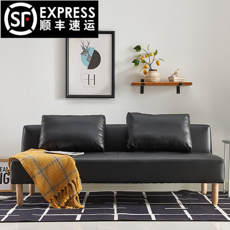 Sofa bed Northern Europe Japanese solid wood Fabric art PU Small apartment to work in an office fold multi-function Siesta bed 1.8 ricein the Residential furniture , Sofa , Sofa Bed  category - from Buy2taobao.com to provide professional Taobao agent buy service