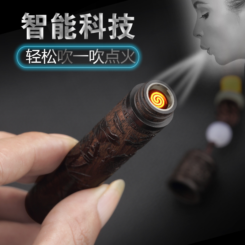 usb吹一吹打火机充电创意个性火折子潮男士电子点烟器防风送男友|ruв категории ZIPPO/швейцарский армейский нож/очки, бренд зажигалки и аксессуары, другие, зажигалки - от Buy2taobao.com для оказания профессиональной услуги покупки агента Taobao