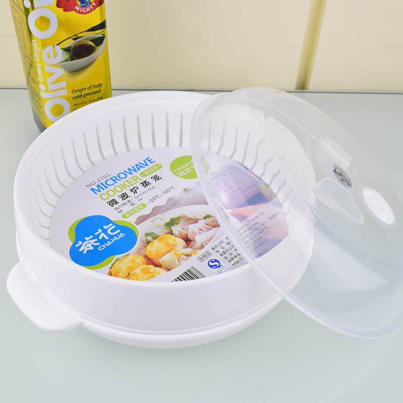 茶花微波炉专用蒸锅大号带盖蒸笼锅2701圆形塑料加热器皿笼屉蒸器在类目 厨房/烹饪用具, 厨用小工具/厨房储物, 厨房电器配套用品, 微波炉专用盒中 - 来自Buy2taobao.com提供专业的淘宝代购服务
