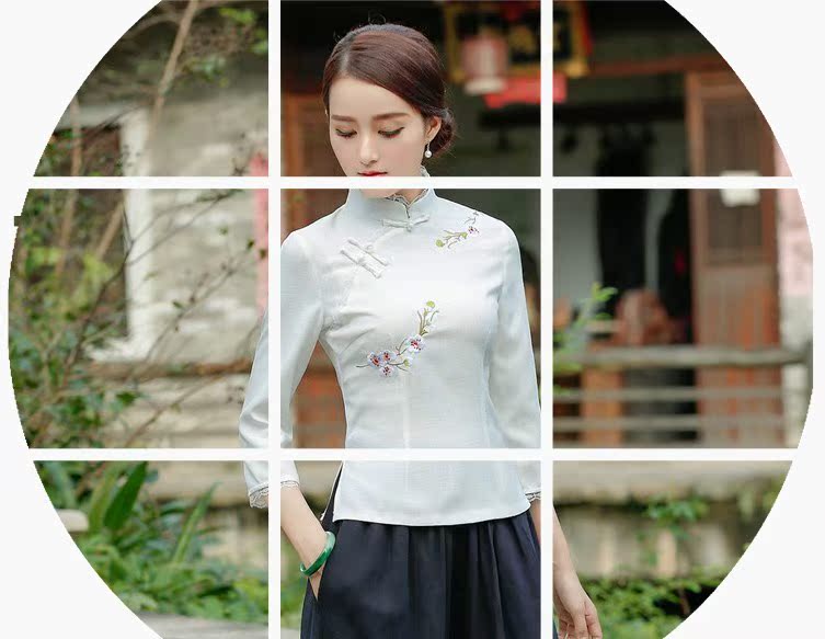 2019 spring clothes lady Improvement Retro Tang costume Hanfu Republic of China Embroidery Self cultivation Two piece set cheongsam jacketin the Women's clothing/Boutique , Wedding/Cheongsam/Formal dress , Cheongsam category - from Buy2taobao.com to provide professional Taobao agent buy service