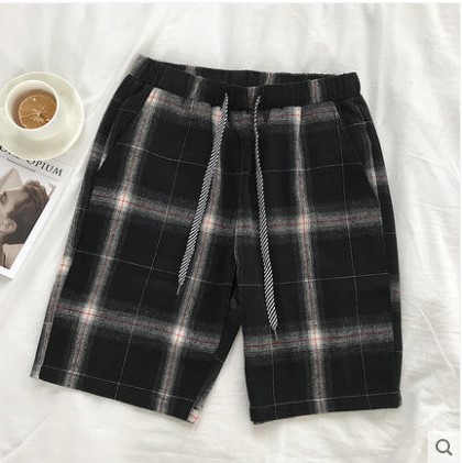 夏季新款沙滩裤男士宽松休闲五分裤格子短裤居家大裤衩大裤头外穿|ruв категории Мужская одежда, брюки - от Buy2taobao.com для оказания профессиональной услуги покупки агента Taobao