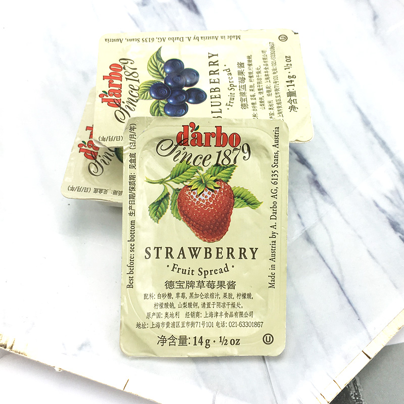 Austria Imported Double Strawberry Jam Fruit puree Fruit filling Macaroon Fillings 14g Small package bread Cakein the Agri rice/Dried foods/Condiment , Condiment/Jam/Salad , Jam category - from Buy2taobao.com to provide professional Taobao agent buy service