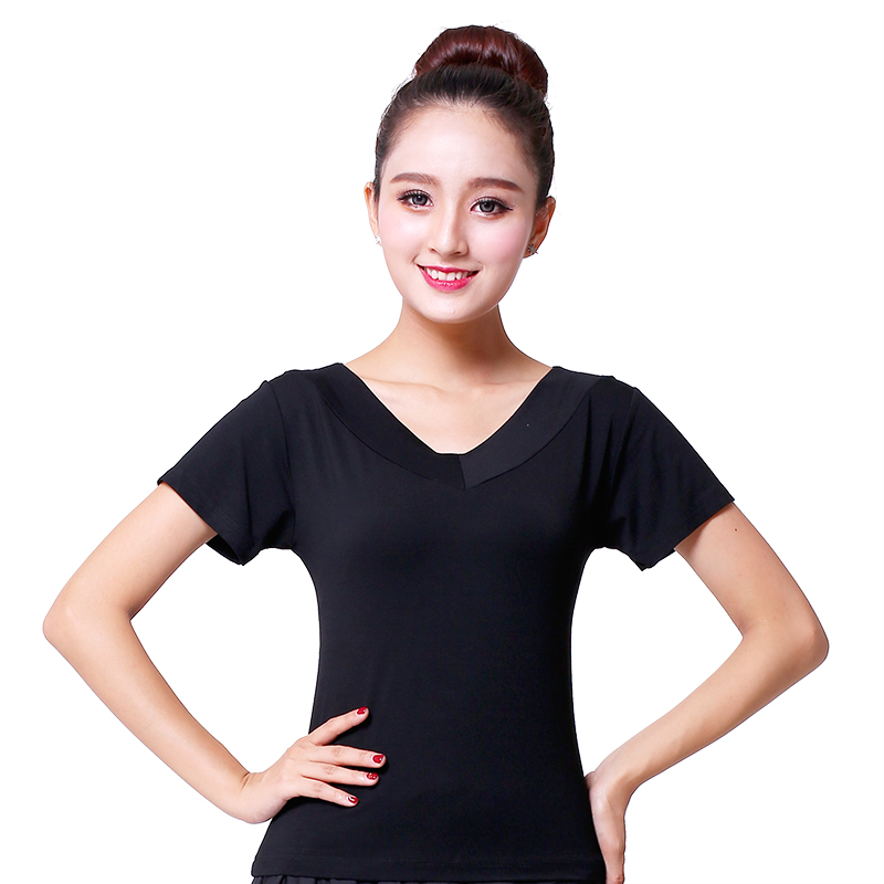 廣場舞服裝短袖上衣女舞蹈服夏季莫代爾V領大碼寬松中老年練功服在類目 運動/瑜伽/健身/球迷用品, 舞蹈/健美操/體操, 廣場舞, 廣場舞上裝中 - 來自Buy2taobao.com提供專業的淘寶代購服務