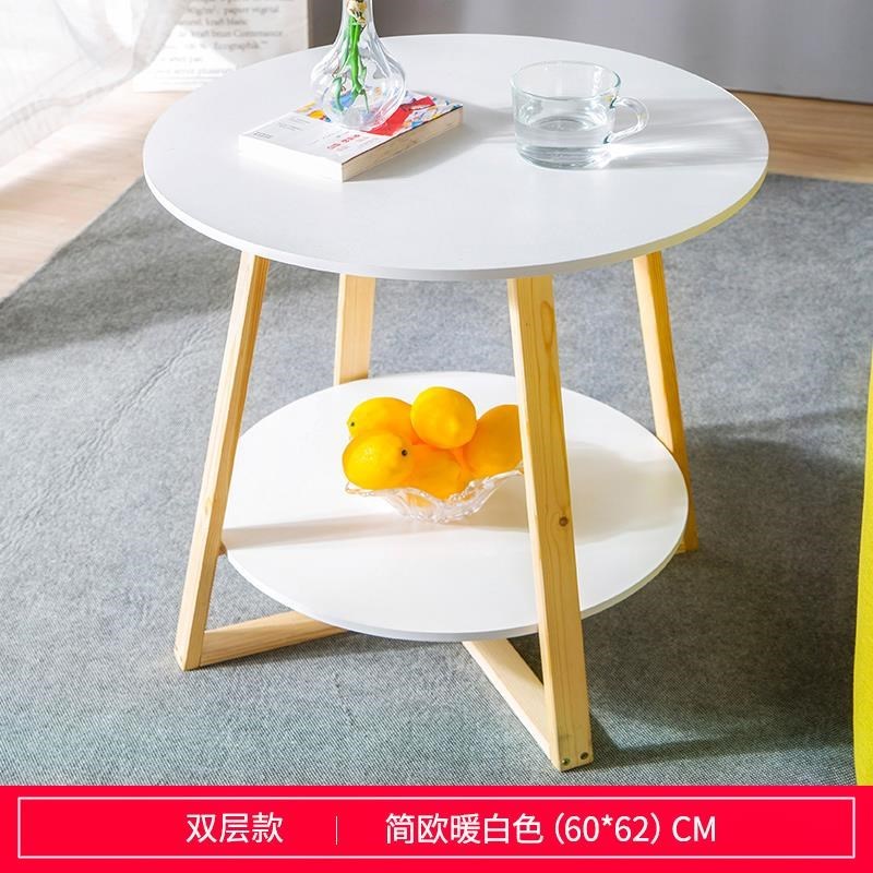小圆桌圆形茶几边几小饭桌双层白色泡茶长高50/60cm可爱转角餐桌|ruв категории жилой мебели, несколько видов, чайный столик - от Buy2taobao.com для оказания профессиональной услуги покупки агента Taobao
