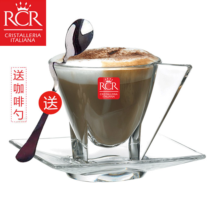 意大利原装进口RCR 水晶浓缩咖啡杯子创意简约透明杯碟套装在类目 餐饮具, 咖啡器具, 咖啡杯中 - 来自Buy2taobao.com提供专业的淘宝代购服务