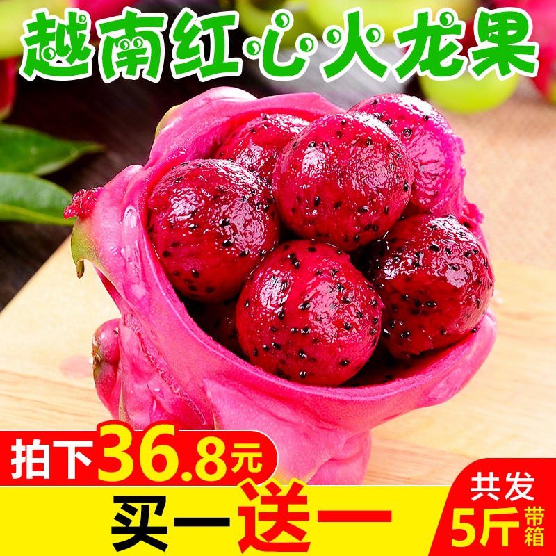 【买一送一】越南红心火龙果 新鲜当季水果红肉大果带箱5斤装包邮在类目 办公设备/耗材/相关服务, 包装设备/标牌及耗材, 礼品盒中 - 来自Buy2taobao.com提供专业的淘宝代购服务