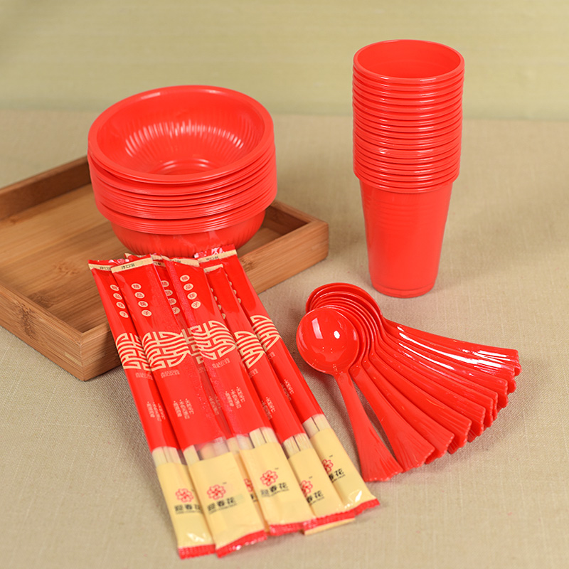 tableware suit disposable Dishes suit Jubilation wedding Wedding Supplies thickening Plastic Hi Bowlin the Festive supplies/Gift , Other Festival Gifts category - from Buy2taobao.com to provide professional Taobao agent buy service