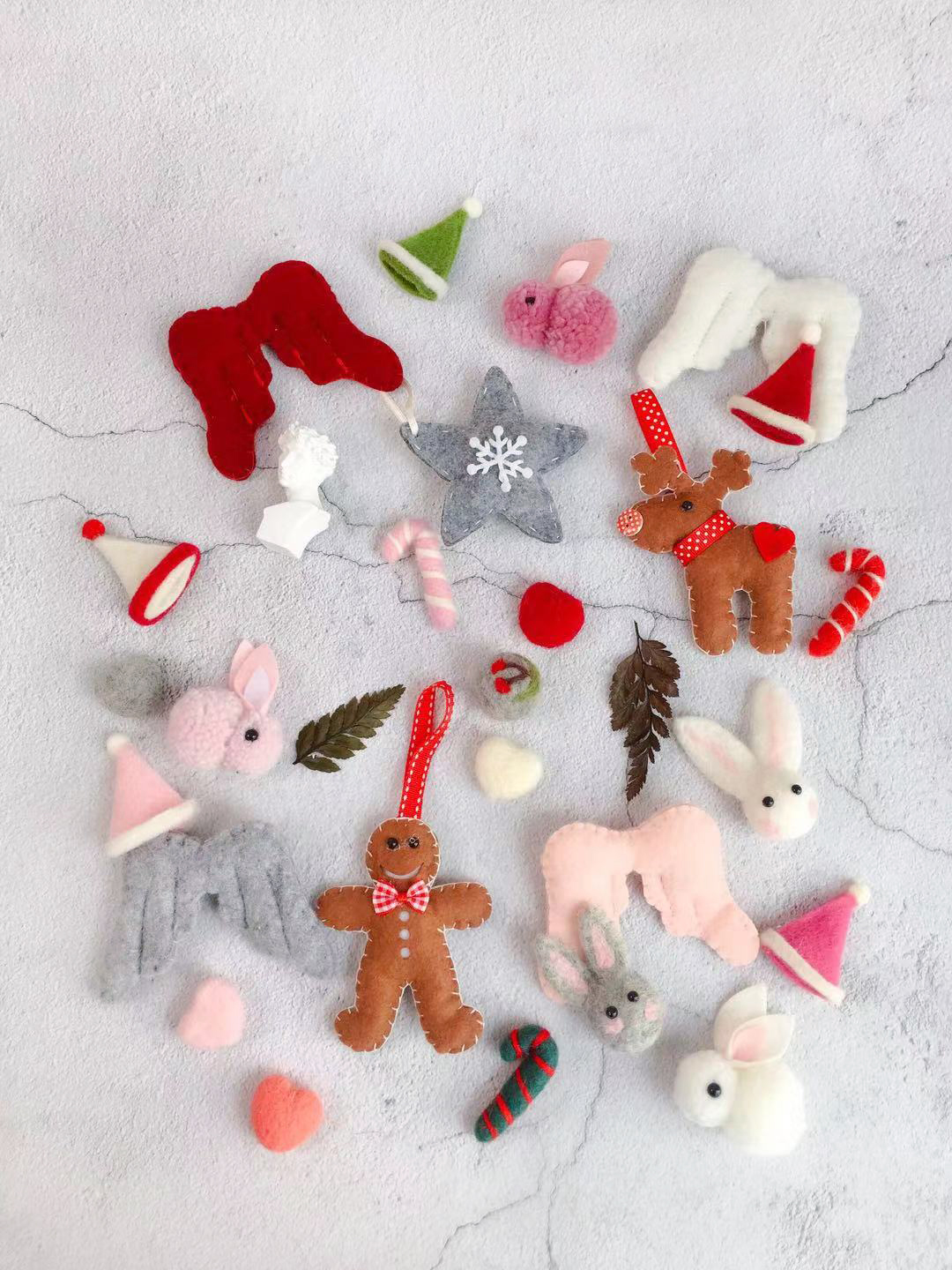 Zoe felt ornament felt christmas tree Pendant Garland diy rabbit a cane love Christmas hat Parentingin the Festive supplies/Gift , Christmas Supplies/Gift/Adornment , Christmas decorations category - from Buy2taobao.com to provide professional Taobao agent buy service